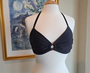 Malia Mills Black Halter Bikini Top